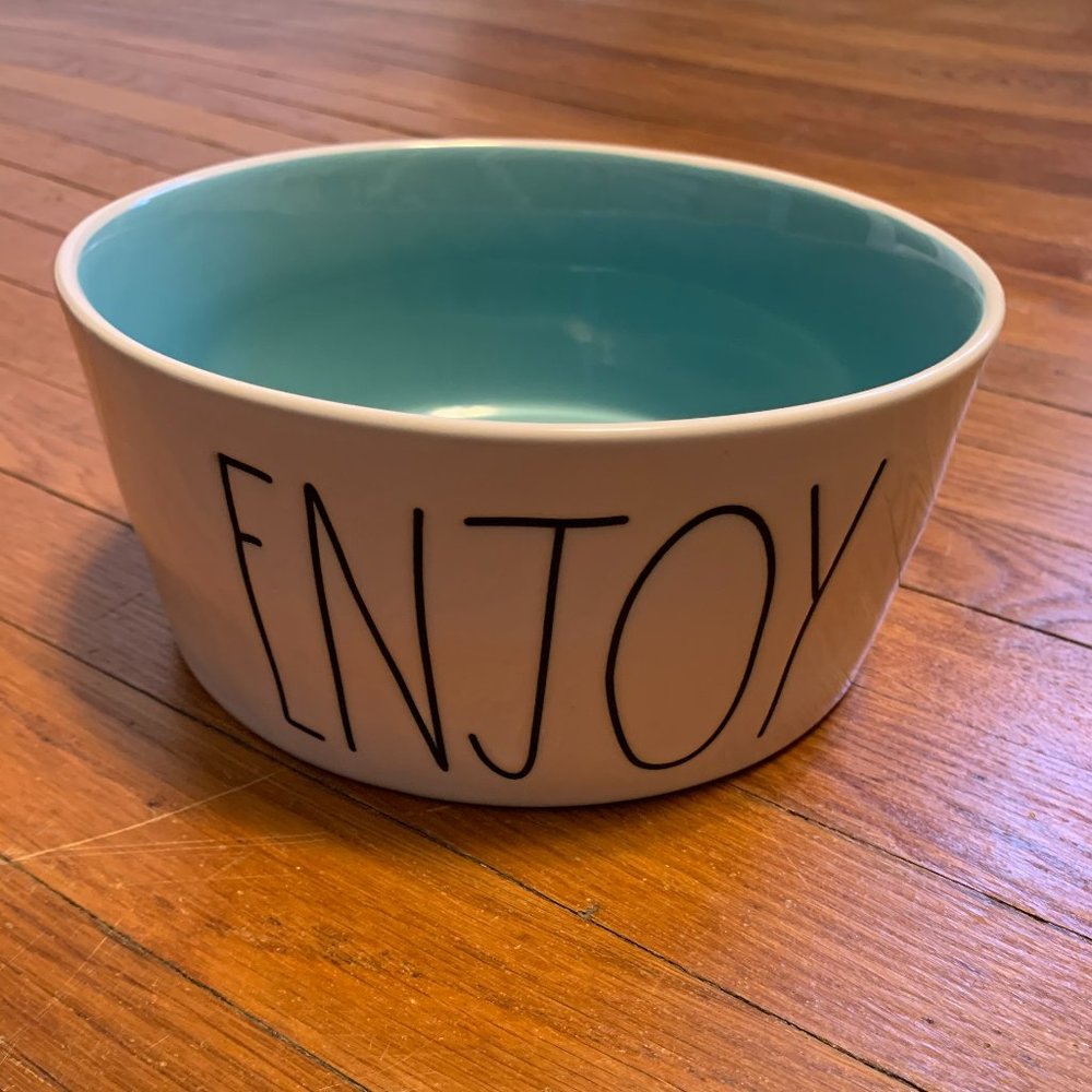 Rae Dunn ENJOY Dog Bowl